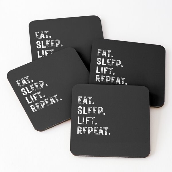 Item preview, Eat. Sleep. Lift. Repeat. Slogan for Gym Fitness Fans designed and sold by Unique Egg.