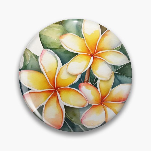 Item preview, Frangipani in Watercolour Sunshine designed and sold by SerenebySL.