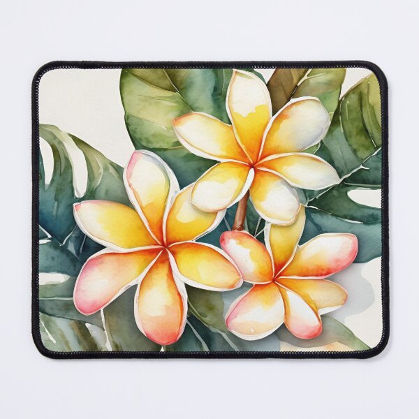Item preview, Frangipani in Watercolour Sunshine designed and sold by SerenebySL.