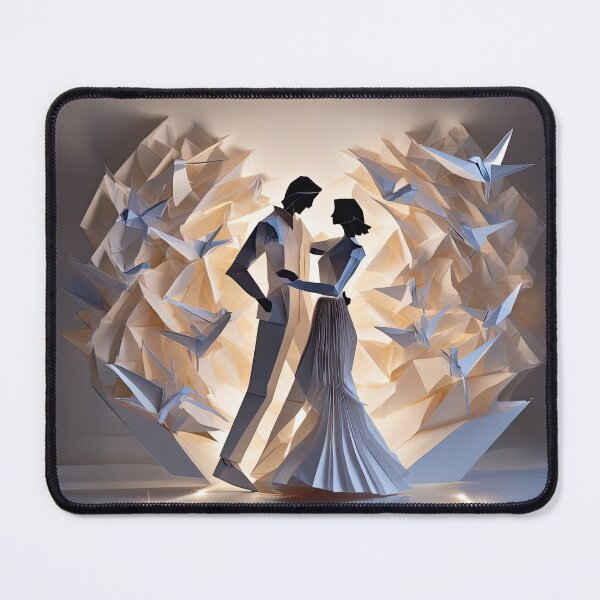 Item preview, Wedding couple origami style designed and sold by cglightNingART.