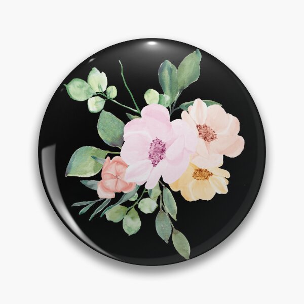 Item preview, Almohada con pintura de acuarela de tres rosas silvestres rosas designed and sold by FestivityFinds.