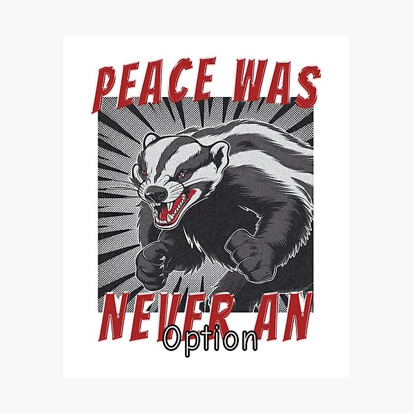 Item preview, Peace Was Never an Option | Angry Animal Bold Graphic Tee designed and sold by Grxcreation.