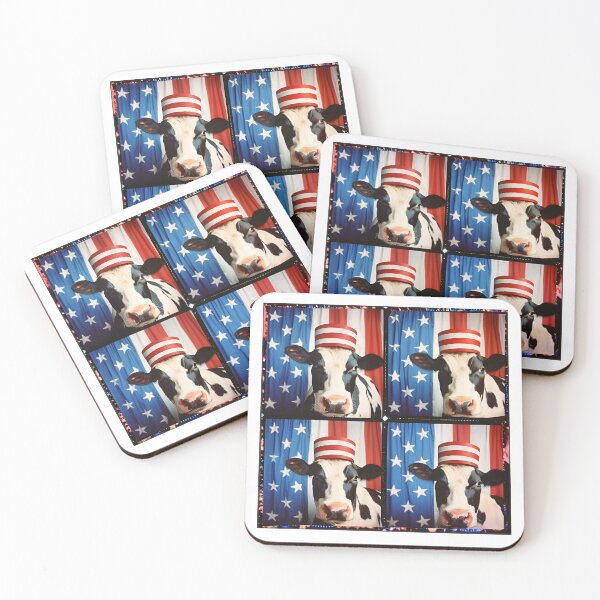 Item preview, Patriotic Cow American Flag Funny 4th of July USA Design designed and sold by RockFireMerch.