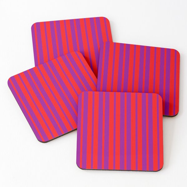 Item preview, Vertical Red Purple Stripes Pattern Design  designed and sold by PatternTitan.