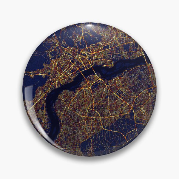 Item preview, Bamako, Mali Map - City At Night designed and sold by deMAP.
