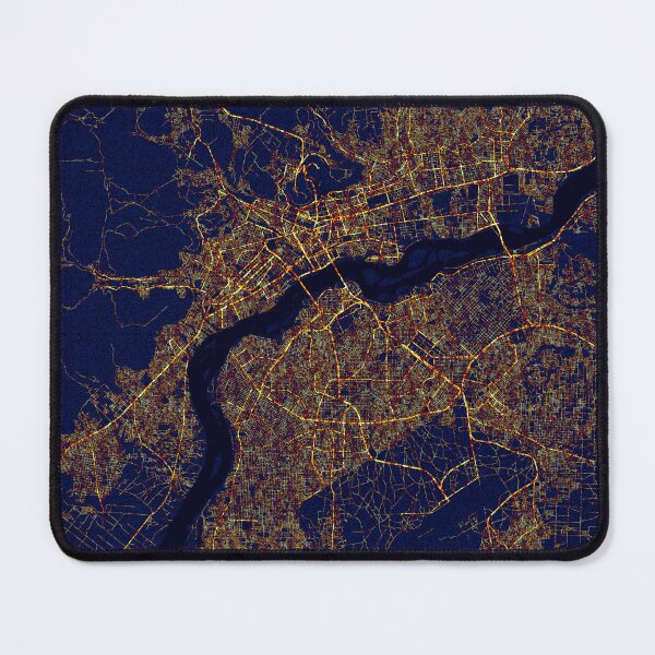 Item preview, Bamako, Mali Map - City At Night designed and sold by deMAP.