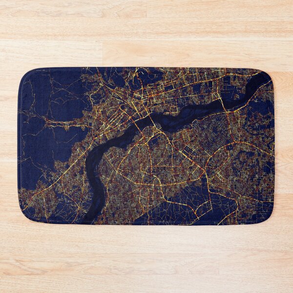 Item preview, Bamako, Mali Map - City At Night designed and sold by deMAP.