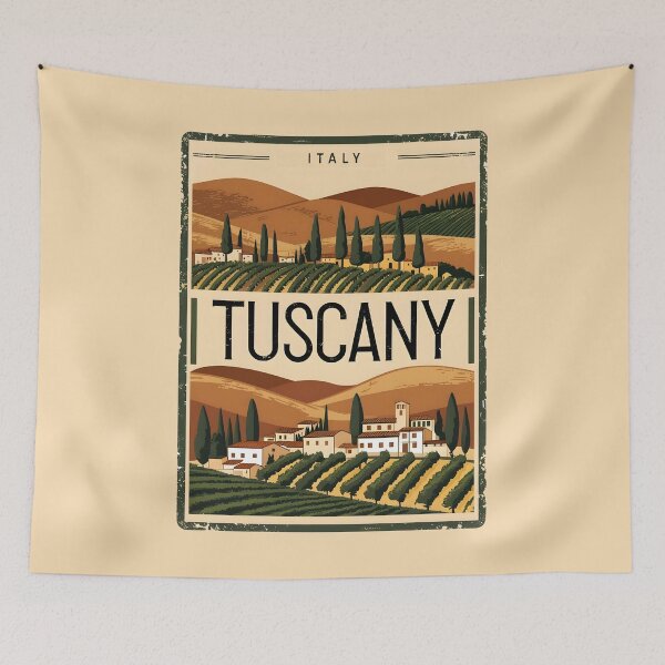 Item preview, A Vintage Illustration of Tuscany - Italy  designed and sold by GoodOldVintage.