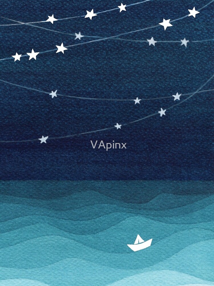 Imagen 4 de 4, Funda de iPhone con la obra Guirnalda de estrellas, océano verde azulado, diseñada y vendida por VApinx.