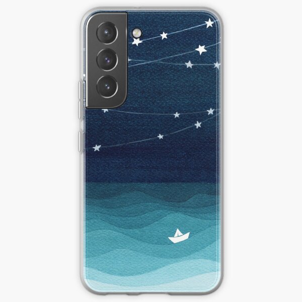 Garland of stars, teal ocean Samsung Galaxy Soft Case