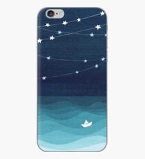 Garland of stars, teal ocean iPhone Case