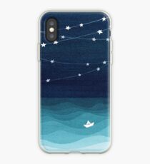 Guirlande d'étoiles, océan turquoise Coque et skin iPhone