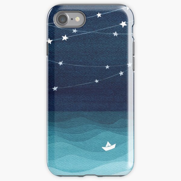 Garland of stars, teal ocean iPhone Tough Case