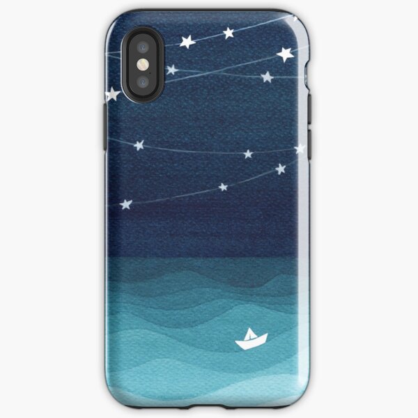 Garland of stars, teal ocean iPhone Tough Case