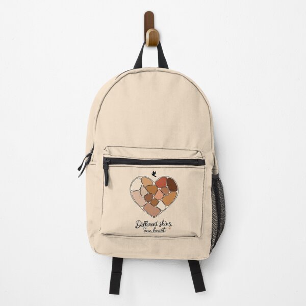 Item preview, Different Skins One Heart | Be a Nice Human | Unity and Diversity Equality Quote designed and sold by BMLprint ⭐⭐⭐⭐⭐.