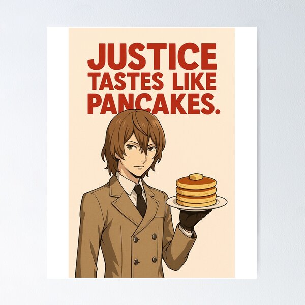 Item preview, Justice Tastes Like Pancakes – Goro Akechi Meme Art designed and sold by LunaCodeStudio.