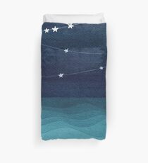 Garland of stars, teal ocean Duvet Cover