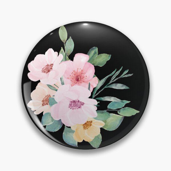 Artikelvorschau, Rosa Wildrose Aquarell Kissen entworfen und verkauft von FestivityFinds.