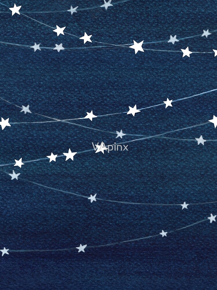 Garland of stars, teal ocean by VApinx