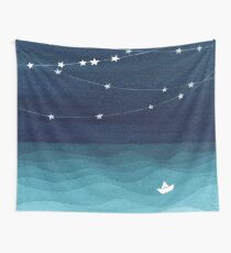 Garland von Sternen, aquamariner Ozean Wandbehang