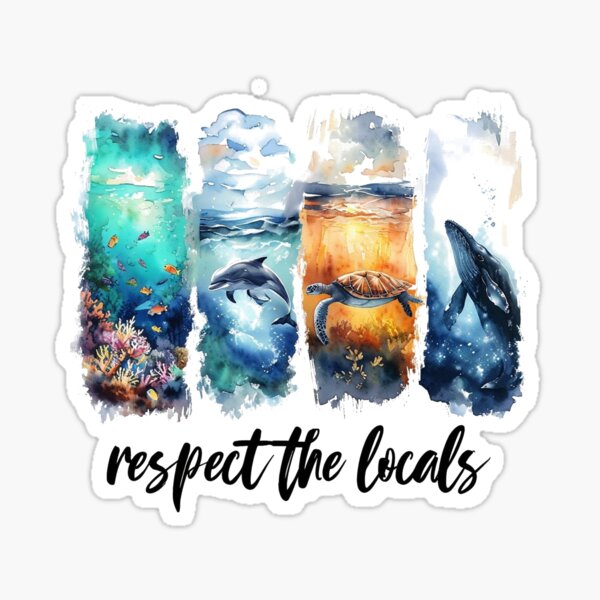 Artikel-Vorschau von Respektieren Sie die Einheimischen Ozeanschutz Meeresleben Aquarell T-Shirt, designt und verkauft von deklnwart.