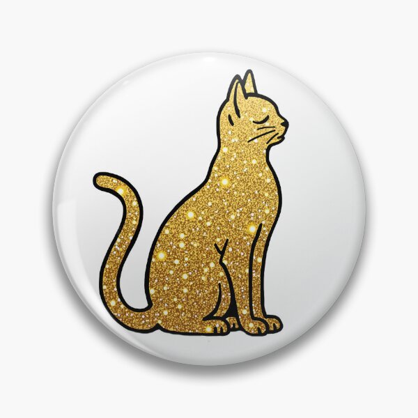 Item preview, Gold Sparkling Smug Cat designed and sold by Trending Designs.