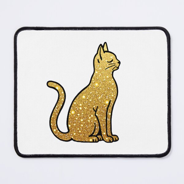 Item preview, Gold Sparkling Smug Cat designed and sold by Trending Designs.