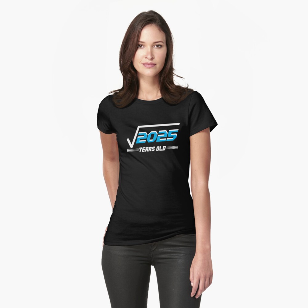 square-root-of-2025-45-years-old-t-shirt-by-apparletics-redbubble