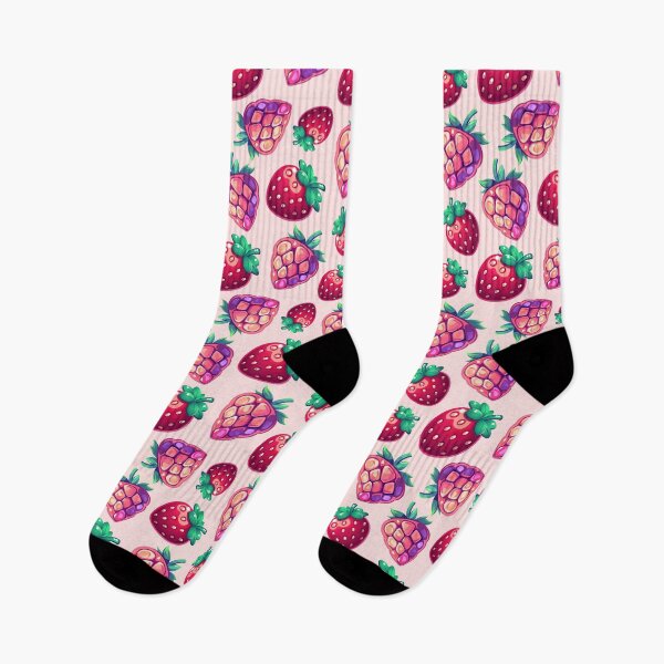 Item preview, Crystal Strawberry and Red Berries Seamless Pattern  Gemstone Style Strawberry and Berry Fruits Background designed and sold by Anastasiia Yurevych.