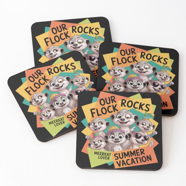 Item preview, Our Flock Rocks Funny Smiling Meerkat Graphic designed and sold by SurrealArtSzysz.