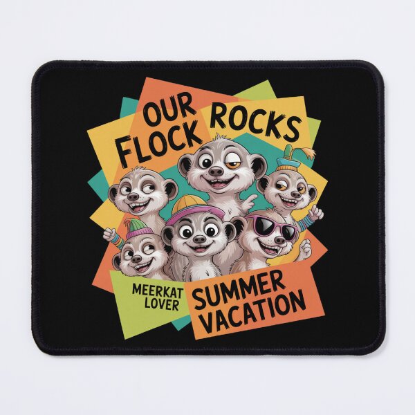 Item preview, Our Flock Rocks Funny Smiling Meerkat Graphic designed and sold by SurrealArtSzysz.