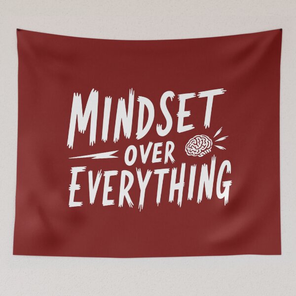 Item preview, Mindset Over Everything Bold Motivational T-Shirt designed and sold by gtrock.