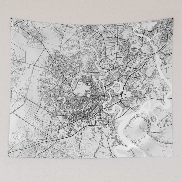 Item preview, Mapa de la ciudad de Ho Chi Minh de Vietnam - Luz designed and sold by deMAP.