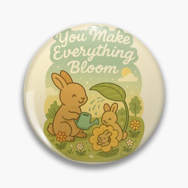 Item preview, You Make Everything Bloom – Mother's Day Bunny and Baby Flower Garden Art designed and sold by Patternicity.