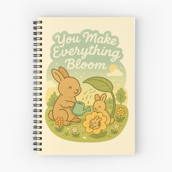 Item preview, You Make Everything Bloom – Mother's Day Bunny and Baby Flower Garden Art designed and sold by Patternicity.