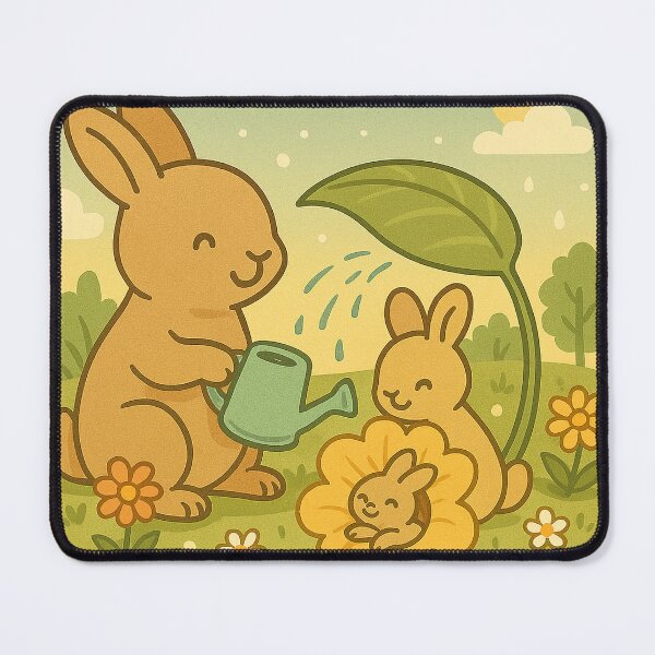 Item preview, You Make Everything Bloom – Mother's Day Bunny and Baby Flower Garden Art designed and sold by Patternicity.