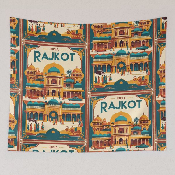Item preview, Rajkot India Vintage Travel Tourism  designed and sold by TravelersGems.