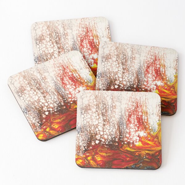 Item preview, Erupting Volcano Abstract Pour Painting designed and sold by Madeline Binder Art & Design.