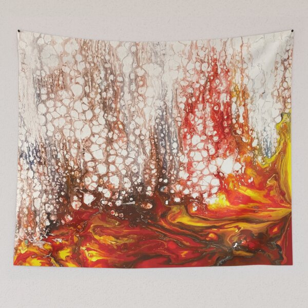 Item preview, Erupting Volcano Abstract Pour Painting designed and sold by Madeline Binder Art & Design.