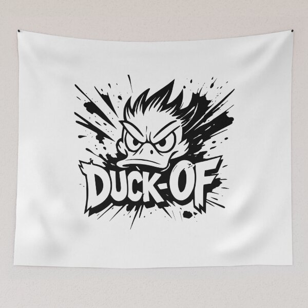 Item preview,  Duck-Off – Angry Duck Cartoon With Attitude designed and sold by Fragy72.