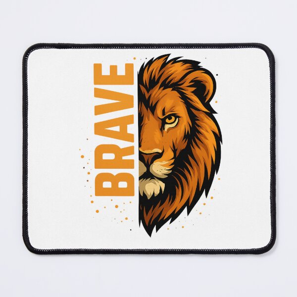 Item preview, BRAVE Lion – Fierce and Fearless Big Cat Graphic Design designed and sold by VIBE CRAFT STUDIO.