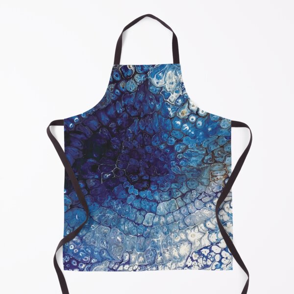 Item preview, Blue White Concentric Acrylic Pour designed and sold by Madeline Binder Art & Design.
