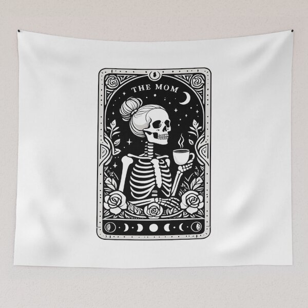 Item preview, The Mom Halloween Tarot Skeleton – Funny Spooky Gothic Coffee Mother’s Day Gothic Gift designed and sold by HalloweenGift.