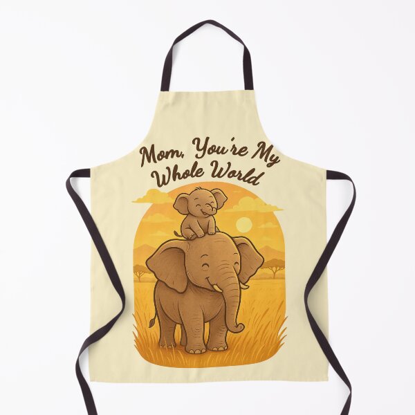Item preview, Mom You're My Whole World – Cute Elephant and Baby Safari Mother’s Day Art designed and sold by Patternicity.