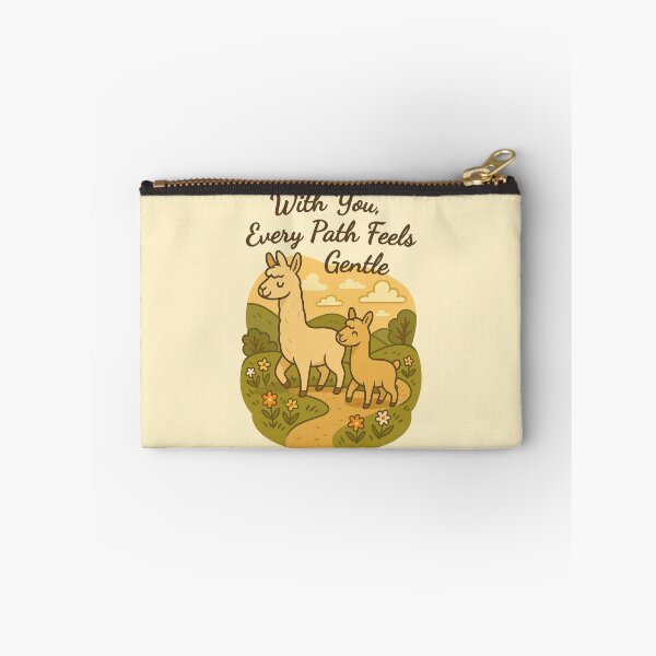 Item preview, With You Every Path Feels Gentle – Cute Llama Mother and Baby Art for Mother's Day designed and sold by Patternicity.