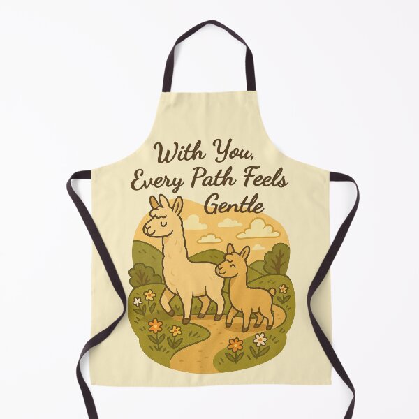 Item preview, With You Every Path Feels Gentle – Cute Llama Mother and Baby Art for Mother's Day designed and sold by Patternicity.