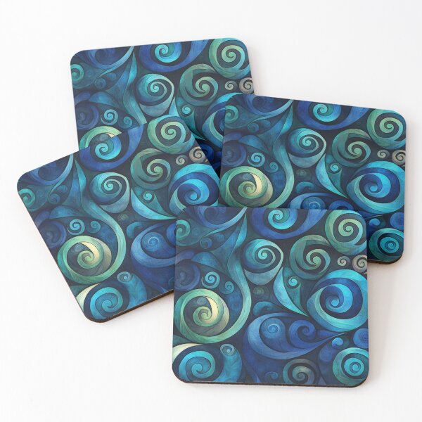 Item preview, New Zealand Māori Paua Pattern Koru Design 396 designed and sold by GrinGalore.
