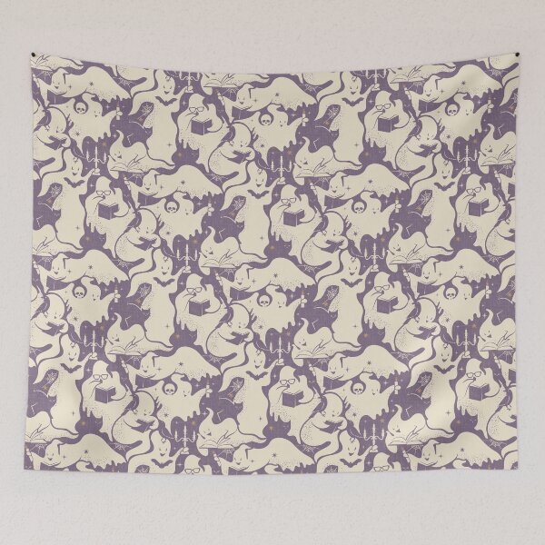 Item preview, Library Ghosts - Grey Purple designed and sold by appleyards.