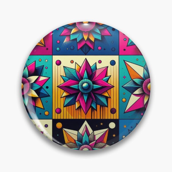 Item preview, Colorful geometric flowers  designed and sold by Dogandesighn.