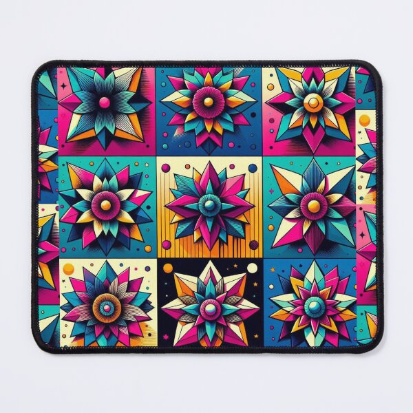 Item preview, Colorful geometric flowers designed and sold by Dogandesighn.